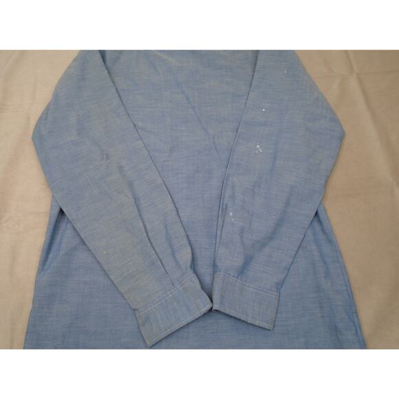 vintage KING KOLE work shirt CHAMBRAY lightweight denim L blue WESTERN cowboy - Picture 12 of 12